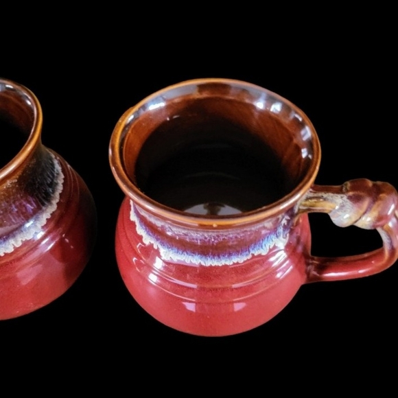 New 2 Piece La Rochelle Unique Coffee Mugs Set 2 Ceramic 16 oz - Picture 3 of 6